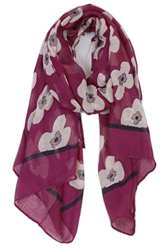 Van Der Rich ® - Sciarpa di Mezza Stagione in Cotone-Viscosa di Qualità 90cm*180cm - Donna (Rosa Brillante-2)