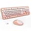 Pink Wireless Keyboard Mouse