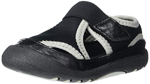 Amazon Essentials Kids' Pull-On Flat Sandal, black, 3 Medium US Infant