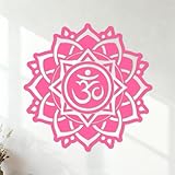 Stickers gravés une icône de style glyphe des symboles om 42x42cm Culture du tatouage Rose