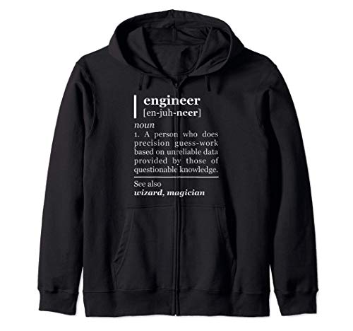 Engineer Definition Description Christmas Humor Engineering Sudadera con Capucha