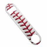 Kaxepren Baseball Bottle Opener – Leather Ball Texture Stainless Steel Beer Bottle Opener, Wall Mountable Bar Key for Home Bars, Parties, and Professional Use
