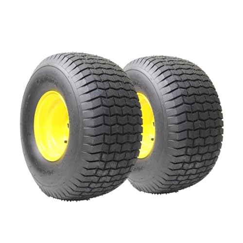 Image of 20x8-8 Lawn Mower Tires With Wheels – 3.5" Centered Hub & 3/4" Bushing, Heavy Duty 965 LB Capacity Tubeless Tires for Tractors, Garden Carts, Utility Trailers (Set of 2)