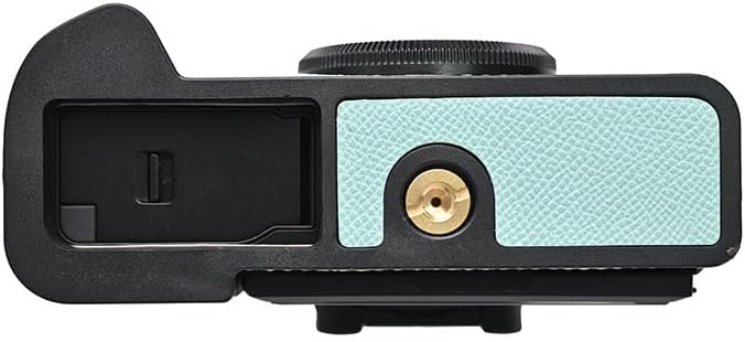 X-T5 Case, BMAOLLONGB Handmade PU Leather Half Camera Case Bag Cover Bottom Opening Version for Fujifilm X-T5 XT5 with Hand Strap (Blue) image 4