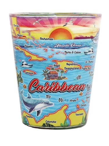 Caribbean Scene In and Out Shot Glass