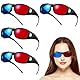 DOITOOL 5 Stück 3D-Brille, Rot und Blau, Filme, für Kino, D Brille, Blau, Rot, Farbenblindheit, 3D-Anaglyphenbrille, Kunststoff