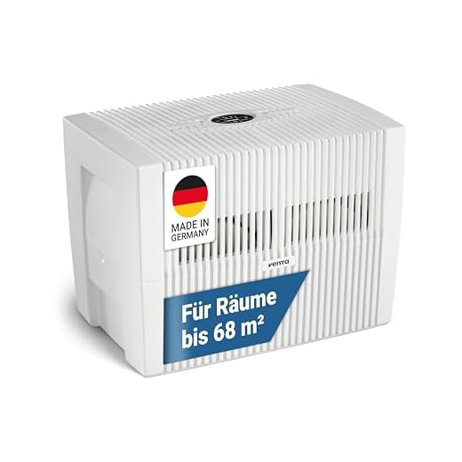 Venta Luftwäscher LW45 COMFORTPlus Luftbefeuchter und Luftreiniger für Räume bis 80 qm, brilliant weiss, mit digitaler Steuerung