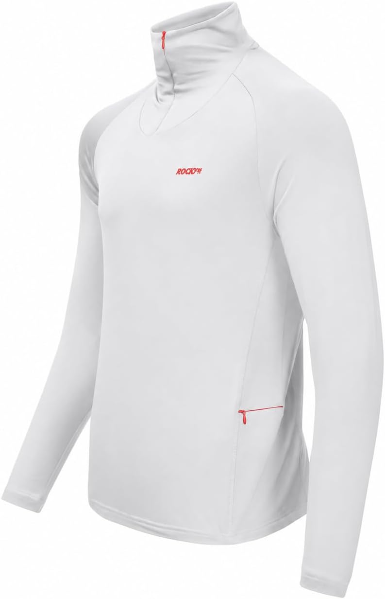 Rocky Men's Quarter Zip Pullover Thermal Shirt, Athletic 1/4 Zip Golf Sweater, Long Sleeve Workout Sweatshirt for Men