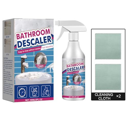 Reiniger für hartnäckige Flecken,Bathroom Descaler Schaum,2025 Neu Multifunktional Duschkabinenreiniger,badreiniger,Kalkentferner Dusche Stark,für Glas, Kanalisation,Toiletten (1)