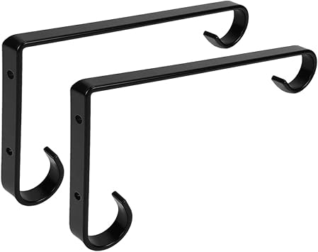 Plant Hangers 6 Inch Planter Hooks Plant Hanger Bracket, Lantern Hooks for Wall Outdoor Iron Curved Wall Hook for Planter, Lantern, Bird Feeders 2 Packs