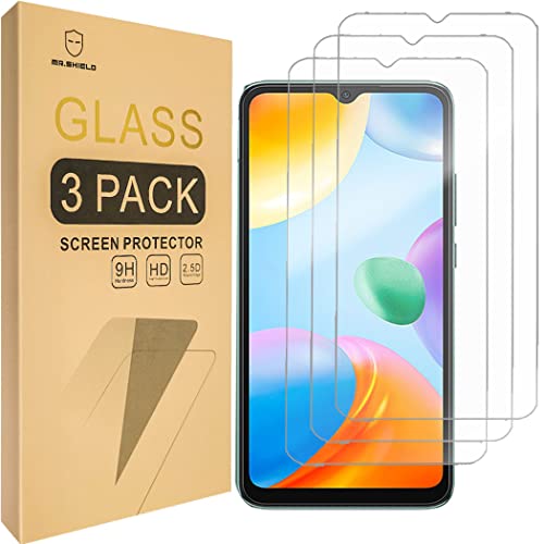 Mr.Shield [3-Pack] Designed For Xiaomi (Redmi 10C) [Tempered Glass] [Japan Glass with 9H Hardness] Screen Protector with Lifetime Replacement