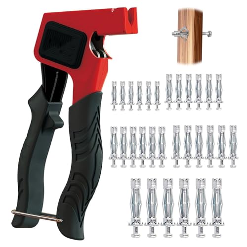 Alicates de Montaje para Juego de Tacos para Cavidades, Juego de Herramientas para Fijar Anclajes de Pared 30 Piezas, Viti in 3 Misure(M4/M5/M6), Herramientas para Fijar Anclajes