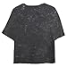 Disney Junior's Animal Print Bow Short Sleeve Crop T-Shirt, Black, Medium