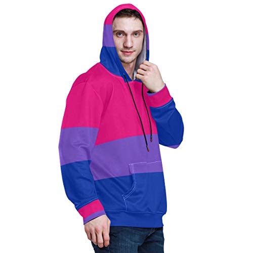 Zzkko Bisexual Pride Color Style Pattern Fashion Sweatshirt Hoodie Men Pullover Seasonal Spring Thin Clothes Size Xxl #TOP7