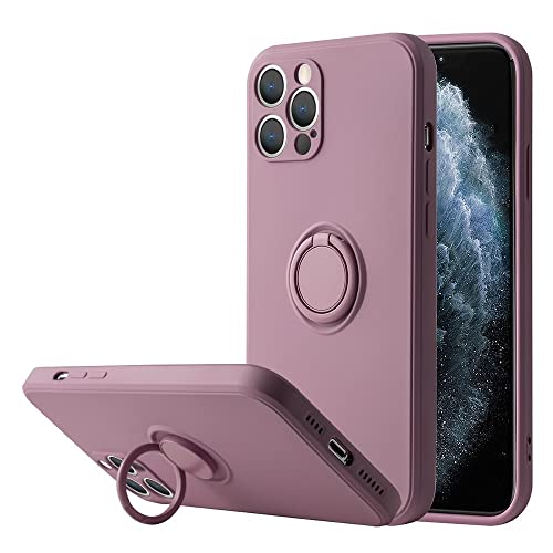 Soporte magnético para iPhone XS en silicona líquida morada