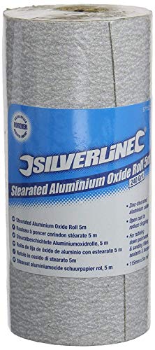 Silverline 571521 Rouleau à poncer corindon stéarate 5 m Grain 240
