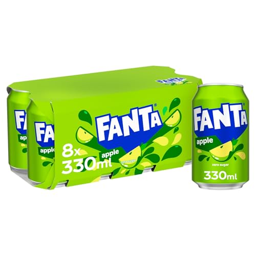 Fanta Apple Zero Can, 8 x 330ml