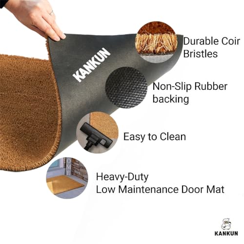 Kankun WELCOME COIR MAT Coco Coir Door Mat With Heavy Duty Backing thumb #3