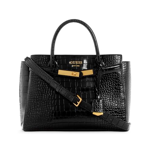 Image of Guess Women's Croc-Textured Handheld Bag| Ladies Purse Handbags | Gift For Ladies