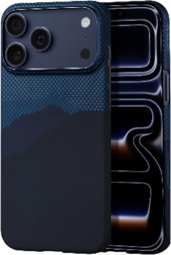 Image of Pitaka Thin Light iPhone 17 Pro 6.3 inch Case Cover with Camera Control Button, MagSafe Compatible, Ultra-Slim Case with Caseless Touch Feeling, 600D Aramid Fiber Woven (Over The Horizon)