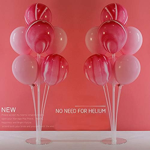 4PCS 70cm Dining Table Balloon Stand Display Set, Transparent Balloon Sticks, Desktop Balloon Stand Decoration for Birthday Party Wedding Celebration