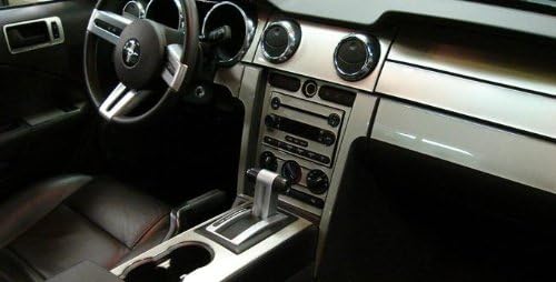Interior Silver Aluminum Dash Trim KIT Set for Ford Mustang 2 Door Convertible 2005 2006 2007 2008 2009