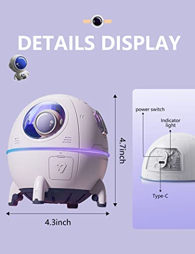 Perpurity Mini Portable Humidifier, Cool Mist Humidifiers 220Ml, Usb Desktop Small Humidifier With Auto Shut Off, Colorful Night Lights, Quiet Humidifier For Bedroom Baby Plants Kids Home Travel. #TOP6