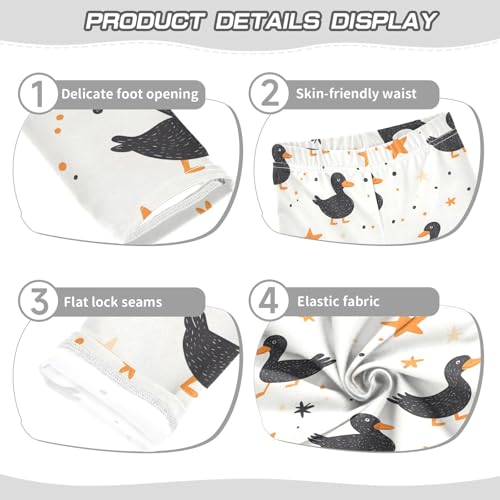 Black Duck Star 1 Girls Leggings Athletic Pants Tights Stretch Bottom3