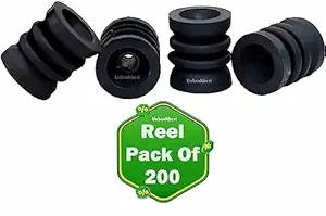 UrbanKheti Reel Insulator for Solar Fencing (Pack of 100)(Black) ?Extra Long-Lasting Indias No 1 Agriculture Product for Zatka Machine Electric Fencing/Farm/Garden (Pack of 100)