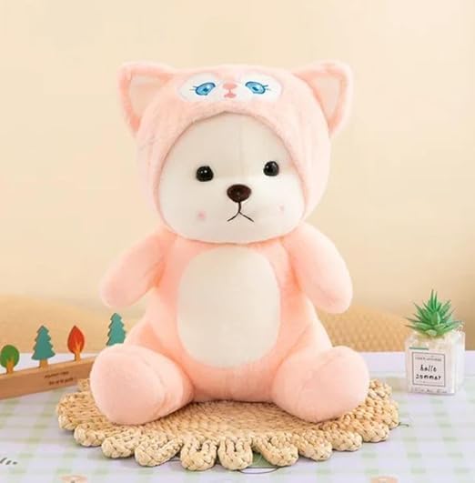 Image of ZEXSAZONE Toy Cute Rainbow Colored Huggable Teddy Bear | 30 cm | Plushie Soft Toys for Kids | Plush Soft Toys for Baby Boys and Girls Kids - Teddy | Best Valentine Gift (Pink)