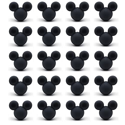 Decoendiy 30Pcs Silicone Bear Head Beads Animal Head Spacer Bead Colorful Animal Shaped Bead Loose Silicone Cartoon Beads for Adults DIY Bracelets Crafts Supplies (#7)