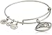 Alex and Ani "NFL" New England Patriots Football Expandable Wire Bangle Bracelet, 7.5"