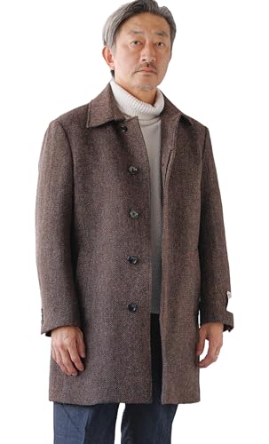 ハリスツイード ガンクラブチェック ステンカラーコート Mサイズ 千鳥