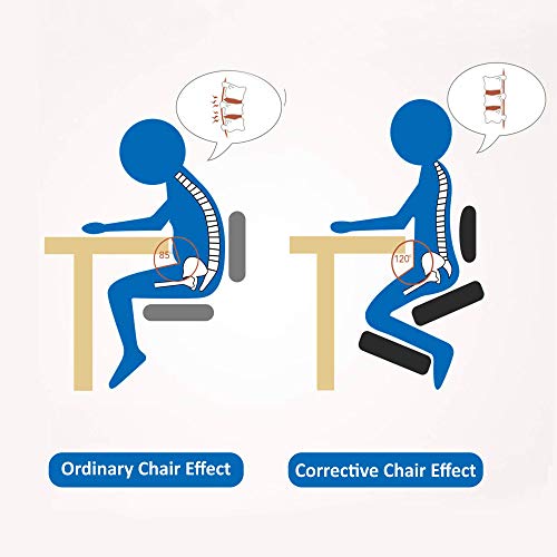 Kneeling Chair, Ergonomic Kneeling Chair with Back Support, Adjustable Stool for Posture Improvement in Home and Office, Thick Comfortable Mesh Cushions, Green