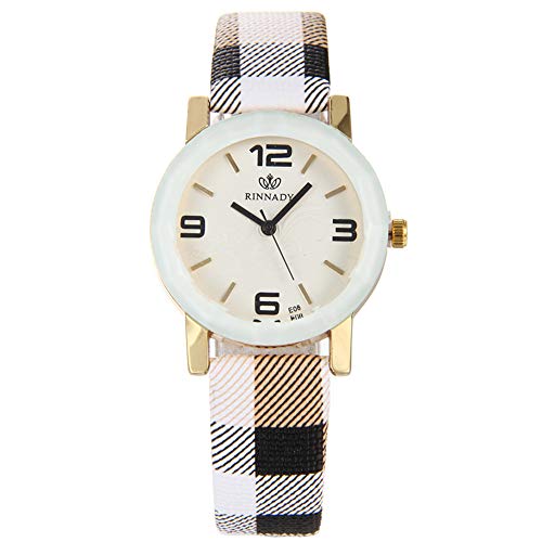 Rio Grande �`�F�b�N �o���h �� �t�����[ ������ �f�U�C�� �E�H�b�` �r ���v ���f�B�[�X �x�[�W�� ZM-WATCH5101-BE