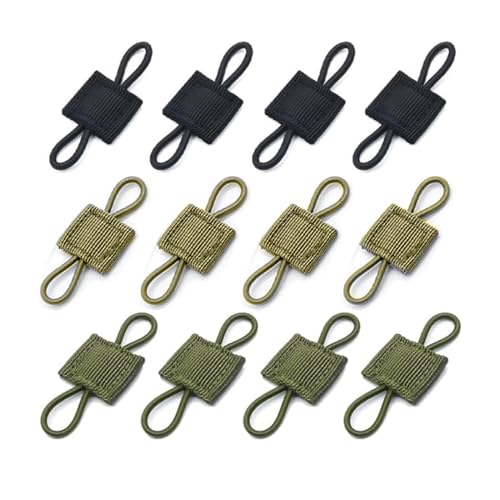 JEYORZY 12pcs Chalecos Tácticos Mochilas Accesorios,Tácticas Al Aire Libre Sistema Molle,Sistema Molle Mochila Accesorios,Hebilla de Chalecos Tácticos(negro, caqui, verde)