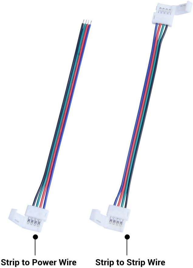 2/3/4/5 Pin 5-100pcs LED Strip Connector for 8mm 10mm 12mm 3528 5050 5630 RGB RGBW IP20 Non-waterproof LED Tape Light to Wire - (Color: 10mm 3pin, Package: 50 pcs, Connector Type: Strip to Power Wire)