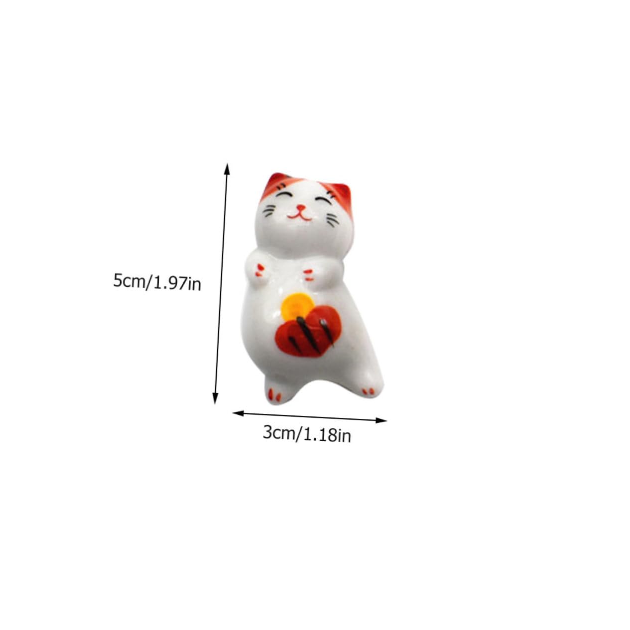 Lot De 5 Porte-baguettes En Céramique Forme Chat - Déco De Table Mignonne Pour Rangement Baguettes Et Cuillères - 4