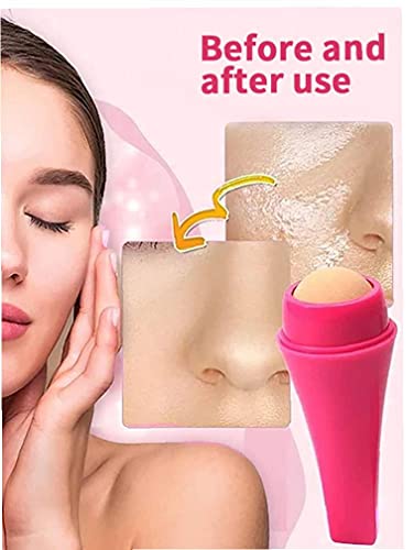 Olieabsorberende roller Natuurlijke vulkanische steen gezichtoliecontrole stick mini massager roze schoonheid… - Image 5