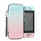 TNP Carrying Case for Nintendo Switch OLED Model 2021/Switch, Pink Blue - Kawaii Cute Portable...