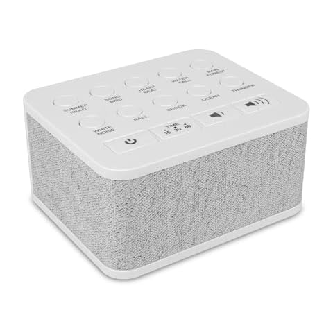 LUXSWAY Sound Machine, White Noise Machine with 10 Natural Soothing Sounds, Volume Control & 3 Timers Setting, Memory Function Sleep Machine for Baby Kids Adults & Home Office Travel Cover