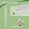 80 Pieces 3 mm 8 Gauge Floral Wire Stems, 11.8" White Artificial Flower Stems Rod, Iron Florist Wire Sticks for Crochet Paper Flowers Arrangement Crafts Wreath Making Supplies (White) #1