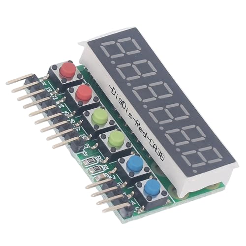 6 Digit Digital Tube Display Module, PCB TM1637 Digital Tube Display Module for DC 3.3V?5V Digit IIC Interface Counters Timers for Various MCU Control Boards