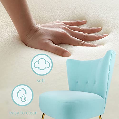 Attica Modern Accent Chair, Mid-Back Single Sofa Chair With Thick Cushion, Armless Side Chair For Living Room Weight Capacity 300 Lbs Metal Legs #TOP3