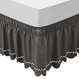 OBYTEX Wrap Around Bed Skirts Fashional Elastic Dust Ruffle Silky Soft & Wrinkle Free Classic Stylis