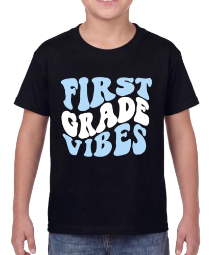 Image of Unique Baby Boys 1st Grade Vibes Only Back to School T Shirt