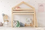 Diseño atemporal. Litera de madera para cama infantil Zoe Solo 90 x 190 cm con somier
