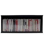 MayRecords CD Storage Rack Stackable CD Display Rack Container Holds 35 CDs For Media Shelf Storage And Organization (Black)