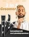 RAXMETRY Body Hair Trimmer for Men-Manscape 3 in 1 Electric Razor Groin Groomer,IPX7 Waterproof,Versatile Hair Trimmer for Ball/Pubic/Chest/Beard/Nose,USB-C Rechargeable,Gifts for Him Dad,BlackSilver