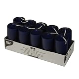 Gesamtstückzahl: 10 PAPSTAR 17916 Rund Blau 10Stück – Kerze (90 mm, 4 cm, 10 Stück (S))